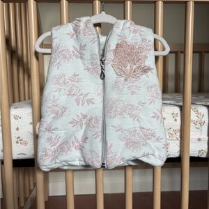 Charming Pink and White Floral Kids Vest